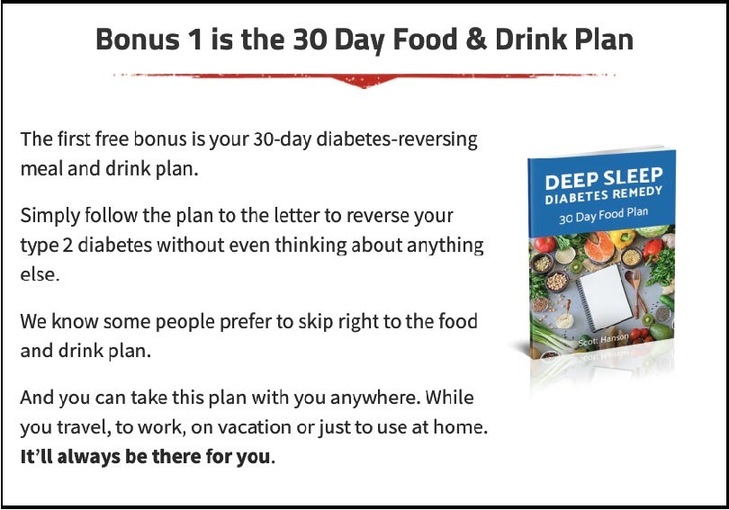 Deep Sleep Diabetes Remedy 30 day food plan